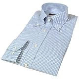 Bagutta Light Blue Textured Button Down Cotton Dress Shirt