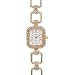 Avalon Women's gold tone Baguette Watch with Marcasite stone bezel and bracelet,# 2340