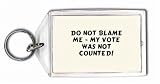 Do not blame me - my vote was not counted! Keychain
