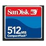 512MB Sandisk Compact Flash Memory Card (Bulk)