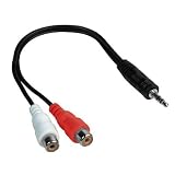 Hama Adapterkabel Klinkenstecker 3,5 mm Stereo - 2x Cinch-Kupplung, 0,15m