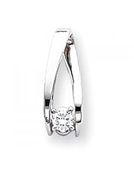 14k White Gold Peg Set Slide Mounting