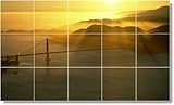 Bridge Photo Tile Mural B041. 24x32 inches using (12) 8x8 ceramic tiles.
