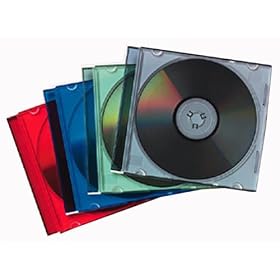 Fellowes NEATO Slim Colored Jewel Cases, 25 Pack (98329)