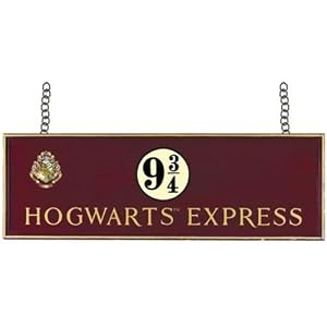 Harry Potter Hogwarts Express Platform 9 3/4 Wooden Sign
