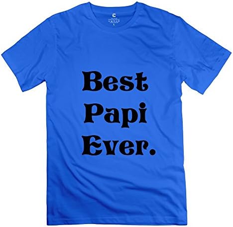 TGRJ Men's Tee - Fashion Best Papi Ever Tee RoyalBlue Size L