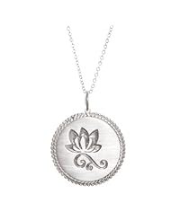 Baroni Thalia Lotus Necklace in Matte Sterling Silver
