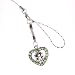 Hand Crafted Cellular Phone Charm - Charm Clover in Heart