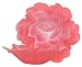 Colorful Art Glass Flower Shaped Rose Bowl 8"D, 2.5"H Set of Two