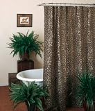 Beatrice Fabric Shower Curtain "Leopard" Design 70" x 72"