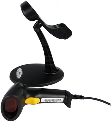 AGPtek® Automatic Laser USB Barcode Bar Code Scanner Sensor equipment Reader with Hands Free Adjustable Stand Black FG9800
