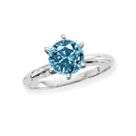 1.19 ct. Blue - NULL Round Brilliant Cut Diamond Solitaire Engagement Ring (White or Yellow Gold)