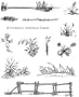 Grasses Scene It! Cling Mounted Red Rubber Stamp Set