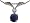1.42 cts Genuine Round Black Sapphire Pendant in 14k White Gold FREE GIFT BAG!