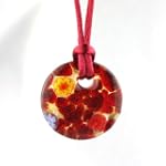 Murano Glass Pendant Jewelry - Mila Red/Gold Style2