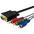 Cables4PC A12495 Gold Plated 6-Feet VGA/HD15/RGB to 3 RGB Component for TV/HDTV Cable