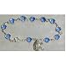 STERLING SILVER 7.5" SAPPHIRE BLUE WITH title=