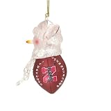 Nebraska Cornhuskers NCAA Acrylic Football Snowman Ornament (2.75)