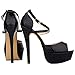 Zbeibei Womens Peep Toe Strappy Platform Stiletto Ladies High Heel Sandal