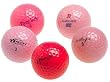 Various Brands Optic Pink Mixed Recycled Golf Balls, 48 Pack w/mesh bag