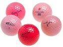 Various Brands Optic Pink Mixed Recycled Golf Balls, 48 Pack w/mesh bag