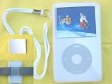 iPod Video (60GB/80GB) Silicone Skin Case (ClearWhite)+ Lanyard + armband + Screen protector