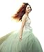 Women Five-Layer Voile Puff Princess Skirt，Petticoat Knee-Length Mini Dress