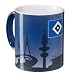 f�r 11,95: 
Hamburger SV Magic Cup. Beim Einf�llen eines hei�en Getr�nkes wechselt der Becher die Farbe. Wenn 
die Tasse kalt ist, f�rbt sich die 
Tasse blau uni. Aus Keramik.