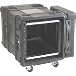 SKB 10U Industrial Shock Rack 28 deep x 17 1/2 high, Fits Dell Servers with Square Holes or Large Round Rack Mount Holes