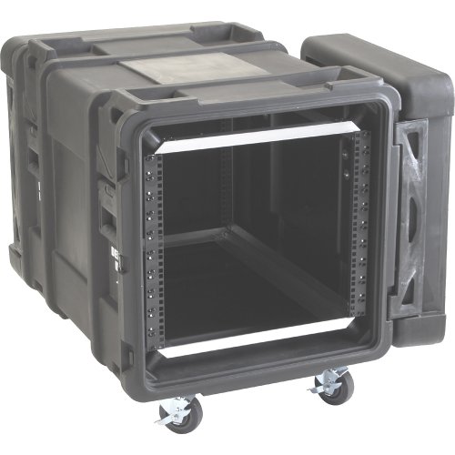 SKB 10U Industrial Shock Rack 28 deep x 17 1/2 high, Fits Dell Servers with Square Holes or Large Round Rack Mount Holes