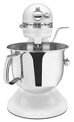 KitchenAid RKSM6573WH Bowl-Lift Stand Mixer, 6-Quart, White