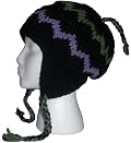 Authentic Soul Wool Ear Flap Sherpa Black Ski Knit Hat Beanie Mens Womens