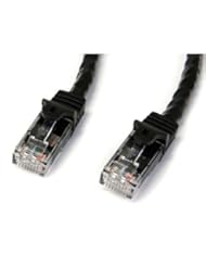 StarTech.com Black Gigabit Snagless RJ45 UTP Cat6 Patch Cable - 50 Feet (N6PATCH50BK)