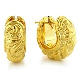 14K Artform Etruscan Hoop Earrings