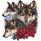 Wolf/Roses Adult Sweatshirt
