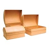 Paper Mache Treasure Chest Box - Set Of 3