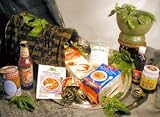 Thai Dinner for Four - Unique Food Gift Basket in a Traditional Bag