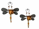 Dragonfly Wall Candle Sconce Set