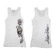 Silver Star ROSE SKULL Womens/Juniors Fitted Wifebeater Tank