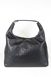 Gucci Handbags Large Black Guccissima Leather 257279