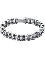 Handcrafted Sterling Silver Bicycle Chain Bracelet 7 Inch 8mm