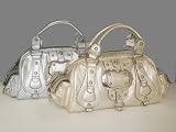 Guess Corinne Metal Satchel Handbag