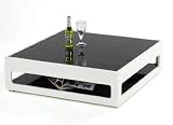 Presto mobilia 10237 Couchtisch Drop 90 x 90 x 27 cm hochglanz-weiss