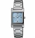 Casio Women's Silver-Tone Blue Dial Analog Quartz Watch #LTP1237D-2A