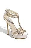 Steve Madden Showstop Champagne / Satin Womens Ankle Strap