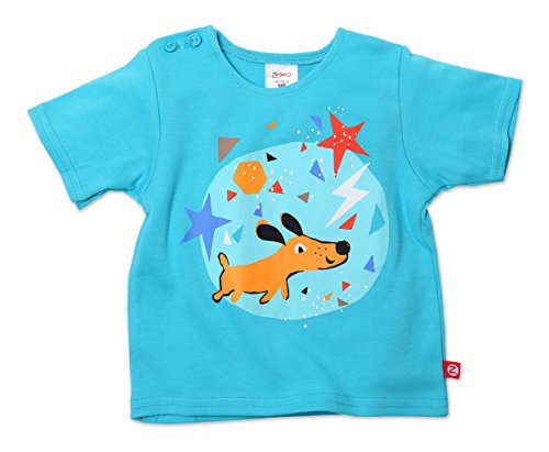 Zutano Baby Short Sleeve Screen Tee Leaping Lou 6 Months