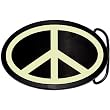 Glow in the Dark Peace Sign Belt Buckle