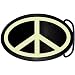 Glow in the Dark Peace Sign Belt Buckle