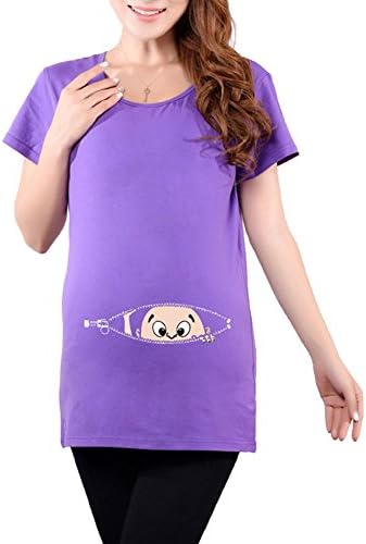 Cotton Whisper Women's The Scoop Tee Purple Large