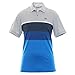 adidas Golf Men's Climacool Engineered Stripe Polo Shirt, Stone/White/Mineral Blue S, X-Large